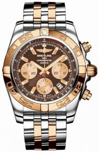 Breitling Automatic COSC Brown Chronograph Dial Polished Stainless Steel & Rose Gold Band Watch #CB011012/Q576-TT (Men Watch)