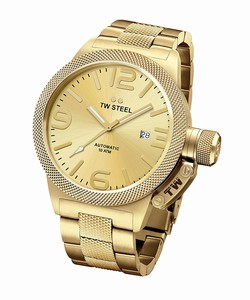 TW Steel Gold Dial Gold-plated Stainless Steel Band Watch #CB106 (Men Watch)