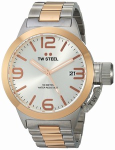 TW Steel Silver Dial Stainless Steel Band Watch #CB121 (Men Watch)