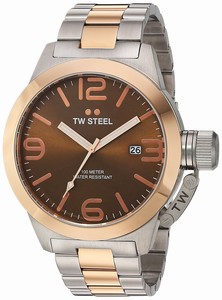 TW Steel Brown Dial Stainless Steel Band Watch #CB152 (Men Watch)