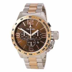 TW Steel Brown Dial Chronograph Date Stainless Steel Watch # CB154 (Men Watch)