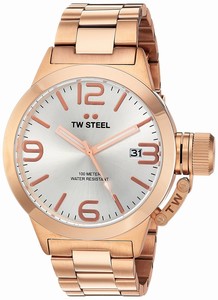 TW Steel Silver Dial Stainless Steel Watch #CB162 (Men Watch)