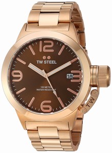 TW Steel Brown Dial Stainless Steel Band Watch #CB191 (Men Watch)