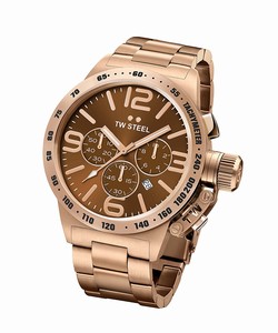 TW Steel Brown Dial Stainless Steel Rose Gold Plated Watch # CB193 (Women Watch)