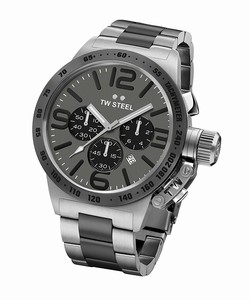 TW Steel Grey Dial Stainless Steel Plated Watch #CB203 (Men Watch)