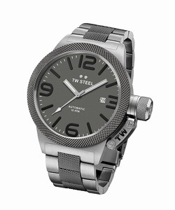 TW Steel Grey Dial Stainless Steel Plated Watch #CB206 (Men Watch)