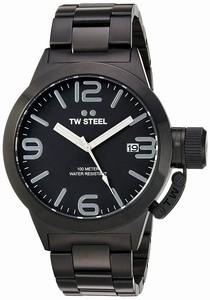 TW Steel Black Dial Stainless Steel Band Watch #CB211 (Men Watch)