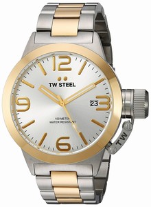 TW Steel Quartz Analog Date Two Tone Stainless Steel Watch # CB31 (Men Watch)