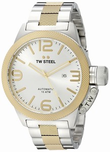 TW Steel Silver Dial Stainless Steel Band Watch #CB36 (Men Watch)