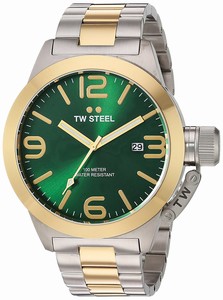 TW Steel Quartz Analog Date Stainless Steel Watch # CB62 (Men Watch)