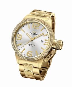TW Steel Silver Dial Gold Tone Band Watch #CB85 (Men Watch)