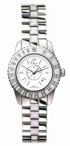 Christian Dior Quartz Stainless Steel - Polished White Dial Stainless Steel Band Watch #CD113112M001 (Women Watch)