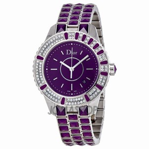 Christian Dior Quartz Diamonds Set Bezel Watch #CD11311JM001 (Women Watch)