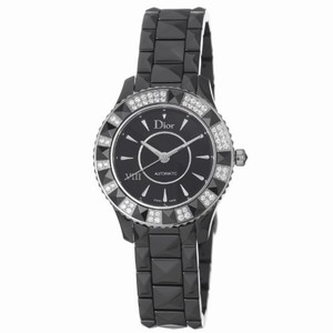 Christian Dior Automatic Diamonds Ceramic Watch #CD1235E0C001 (Women Watch)