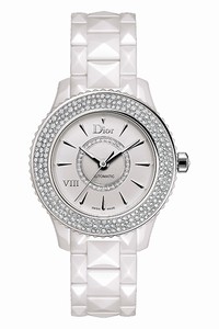 Christian Dior Automatic Diamonds Ceramic Watch #CD1235E5C001 (Women Watch)