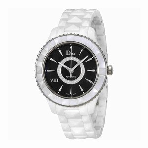 Christian Dior Black Diamond-set Dial Uni-directional Rotating Band Watch #CD1245E3C005 (Men Watch)