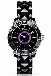 Christian Dior VIII Automatic Black Dial Black Ceramic Watch #CD1245E7C001 (Women Watch)