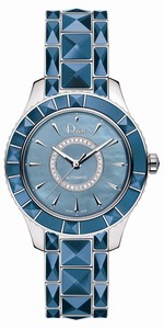 Christian Dior Christal Automatic Blue Mother of Pearl Dial Stainless Steel Watch# CD144517M001 (Women Watch)