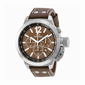 TW Steel Brown Dial Fixed Stainless Steel Band Watch #CE1012R (Men Watch)