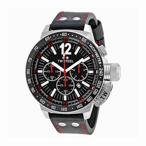 TW Steel Black Dial Fixed Black Ion-plated With Tachymeter Scale Band Watch #CE1016R (Men Watch)