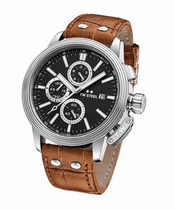 TW Steel Ceo Adesso Chronograph Date Brown Leather Watch # CE7004 (Men Watch)