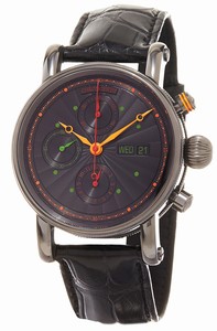ChronoSwiss Automatic Chronograph Day Date Black Leather Watch # CH-7545K-BK1 (Men Watch)