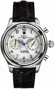 Ball Trainmaster Cannonball Automatic Chronograph Watch # CM1052D-L1J-WH (Men Watch)