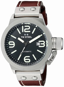 TW Steel Automatic Date Brown Leather Watch # CS25 (Men Watch)