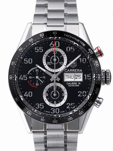 TAG Heuer Carrera Automatic Calibre 16 Chronograph Day Date Stainless Steel Watch # CV2A10.BA0796 (Men Watch)
