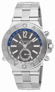 Bvlgari Automatic Dial Color Grey Watch #DG40C14SSDGMT (Men Watch)