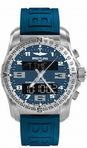 Breitling Swiss quartz Dial color Blue Watch # EB501019/C904-159S (Men Watch)