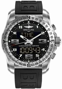 Breitling Swiss quartz Dial color Black Watch # EB501022/BD40-154S (Men Watch)
