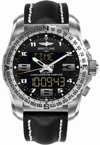 Breitling Swiss quartz Dial color Black Watch # EB501022-BD40-441X (Men Watch)