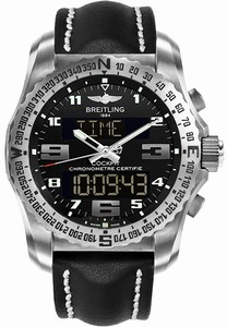 Breitling Swiss quartz Dial color Black Watch # EB501022-BD40-442X (Men Watch)