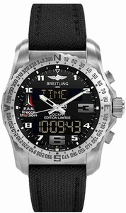Breitling Swiss quartz Dial color Black Watch # EB50102W/BE38-104W (Men Watch)