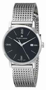 Maurice Lacroix Black Dial Stainless Steel Band Watch #EL1084-SS002-310 (Women Watch)