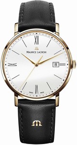 Maurice Lacroix Men's Dial Display Type : Analogue Water-restistant (bar) : 5 Diameter (without crown) in mm/inches : 38 / 15 Weight in g/ounces : 46 / 162 Watch # EL1087-PVP01-111-1 (Men Watch)