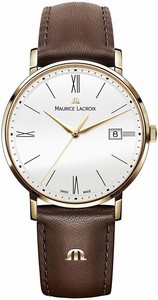 Maurice Lacroix Men's Dial Display Type : Analogue Water-restistant (bar) : 5 Diameter (without crown) in mm/inches : 38 / 15 Weight in g/ounces : 46 / 162 Watch # EL1087-PVP01-111-2 (Men Watch)