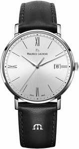 Maurice Lacroix Quartz Analog Date Black Leather Watch # EL1087-SS001-112-1 (Men Watch)