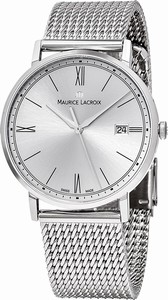Maurice Lacroix Silver Dial Stainless Steel Band Watch #EL1087-SS002-112-1 (Men Watch)