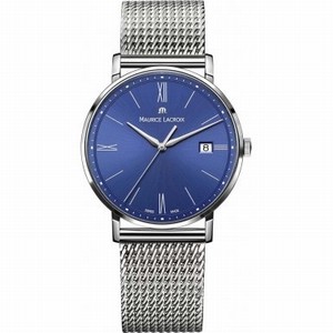 Maurice Lacroix Blue Dial Stainless Steel Band Watch #EL1087-SS002-410-1 (Men Watch)