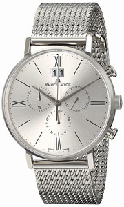 Maurice Lacroix Silver Dial Stainless Steel Band Watch #EL1088-SS002-110 (Men Watch)