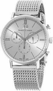 Maurice Lacroix Silver Dial Stainless Steel Band Watch #EL1088-SS002-111-1 (Men Watch)