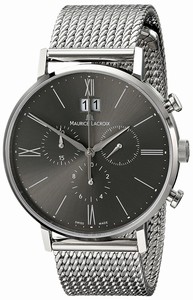 Maurice Lacroix Grey Dial Stainless Steel Band Watch #EL1088-SS002-810 (Men Watch)