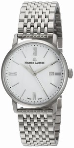 Maurice Lacroix White Dial Stainless Steel Watch #EL1094-SS002-110-1 (Women Watch)