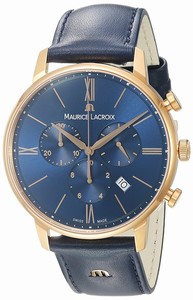 Maurice Lacroix Blue Dial Yellow Gold Band Watch #EL1098-PVP01-411-1 (Men Watch)