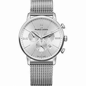 Maurice Lacroix Silver Dial Stainless Steel Band Watch #EL1098-SS002-110-1 (Men Watch)