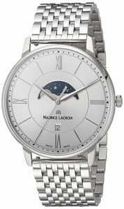 Maurice Lacroix White Dial Stainless Steel Band Watch #EL1108-SS002-110-1 (Men Watch)