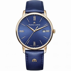 Maurice Lacroix Quartz Analog Date Blue Leather Watch # EL1118-PVP01-411-1 (Men Watch)