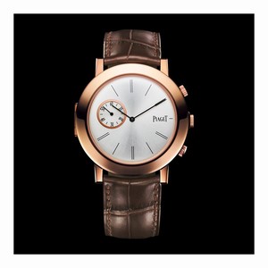 Piaget Mechanical Hand Wind 18k Rose Gold Case Brown Leather Watch # G0A35153 (Men Watch)